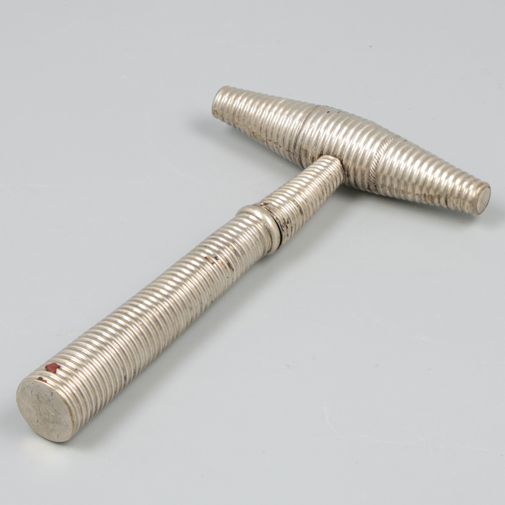 Corkscrew (Netherlands, c. 1820-25) silver. - Image 3 of 7