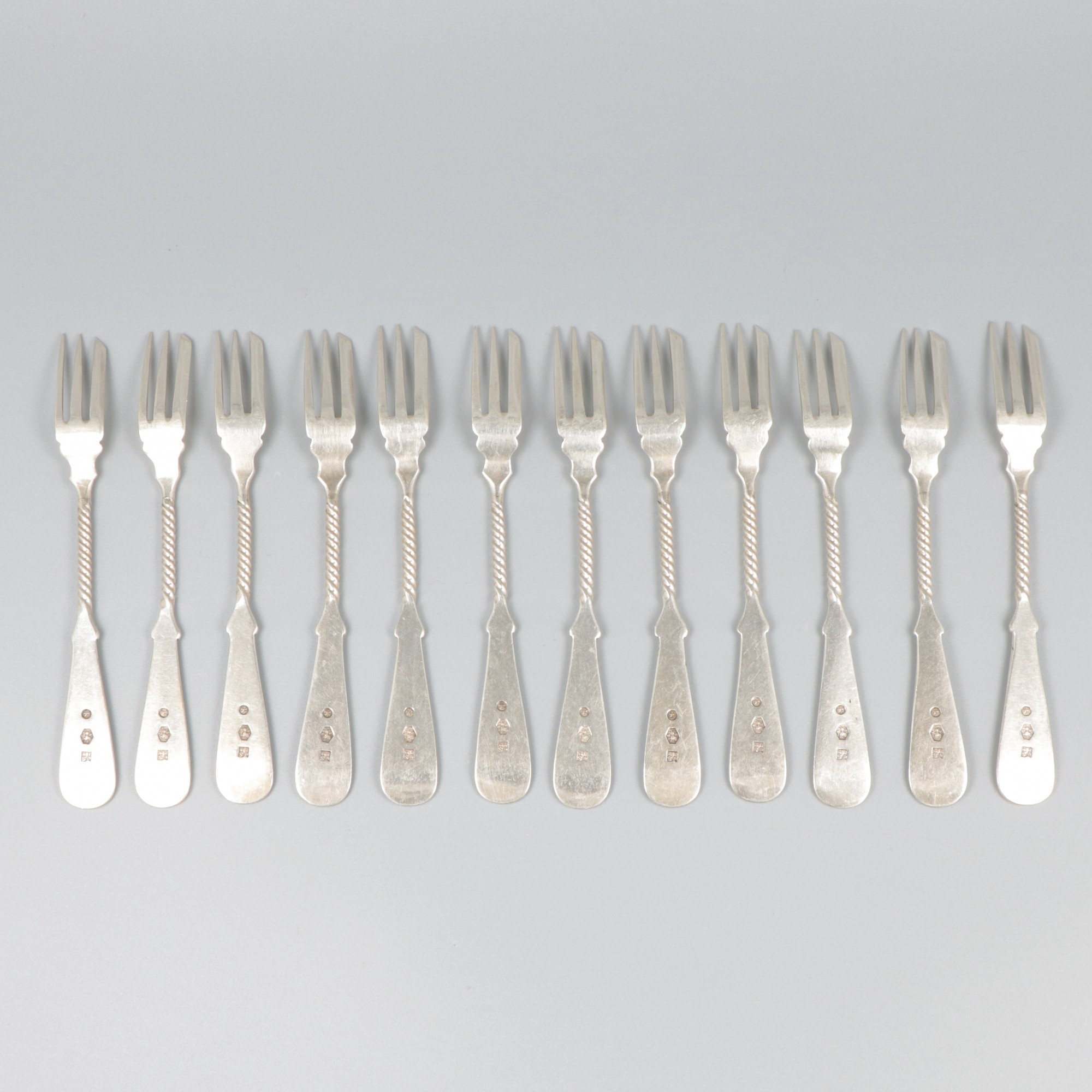 12-piece set of cake / pastry forks silver. - Image 2 of 7