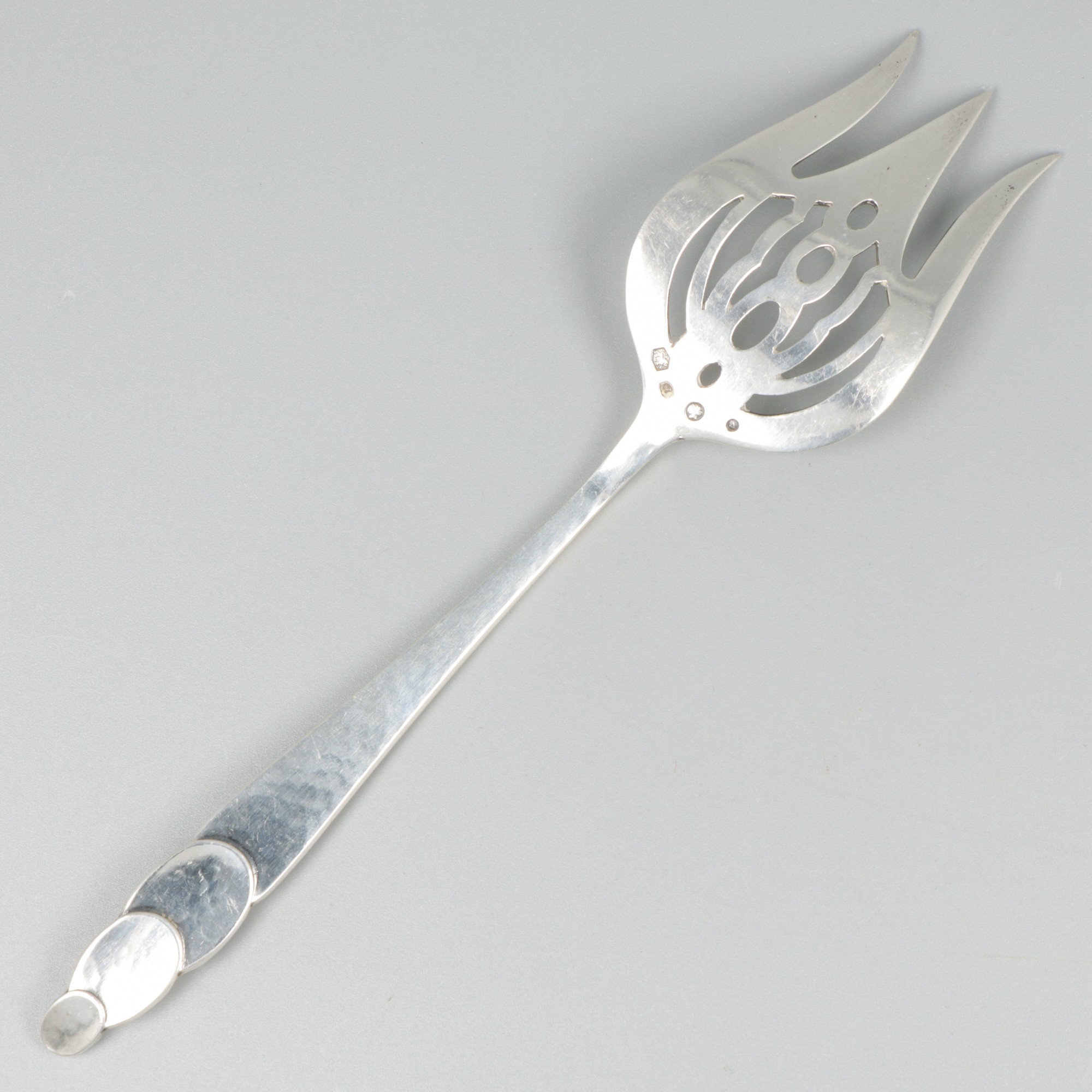 Cake serving fork silver. - Image 2 of 5