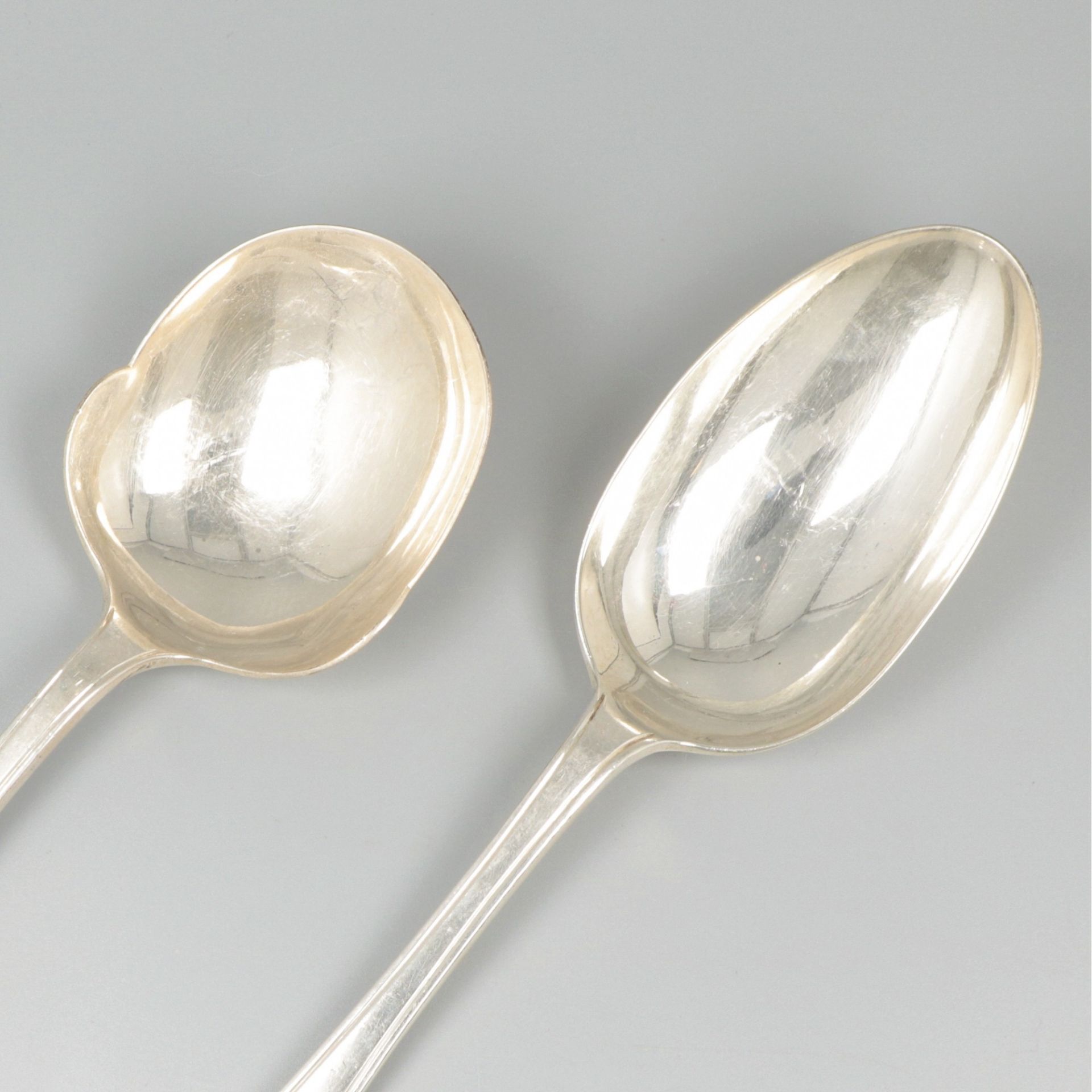 2-piece lot of serving spoons silver. - Image 2 of 6