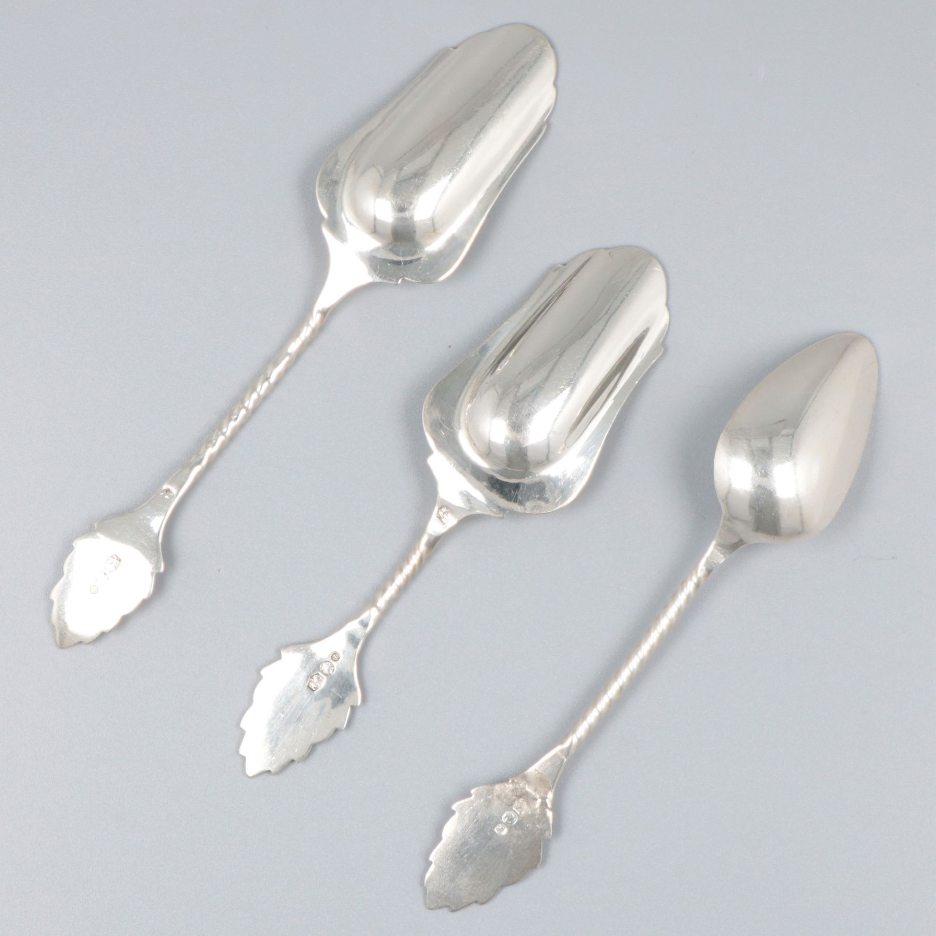 6-piece set of teaspoons with sugar scoop & tea scoop, silver. - Bild 5 aus 6