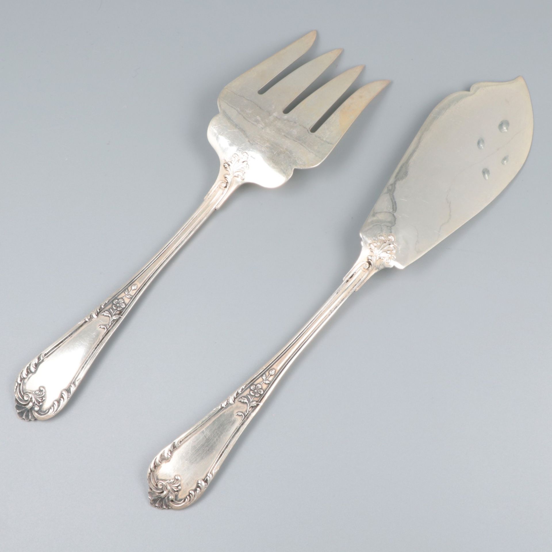 2-piece fish serving cutlery silver. - Image 4 of 5