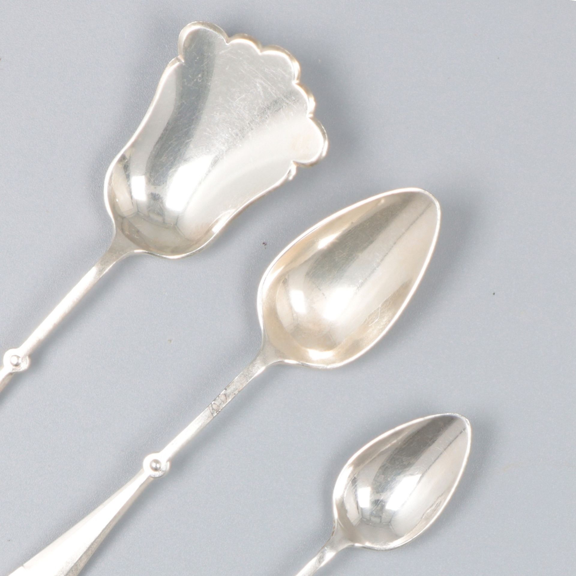 13-piece set mocha spoons & teaspoons with sugar scoop, silver. - Bild 3 aus 6