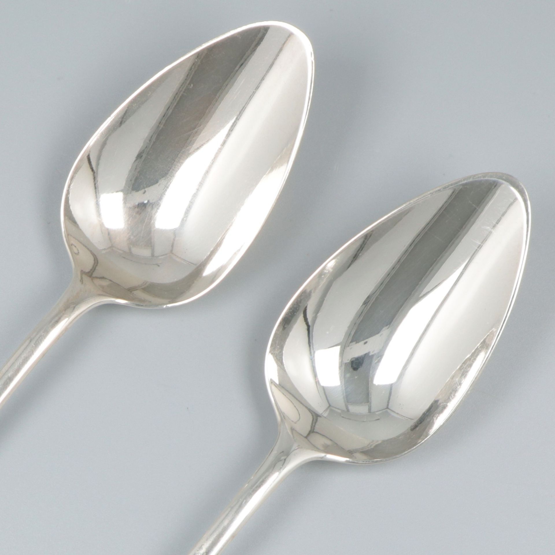 6-piece set dinner spoons "Haags Lofje", silver. - Image 5 of 6