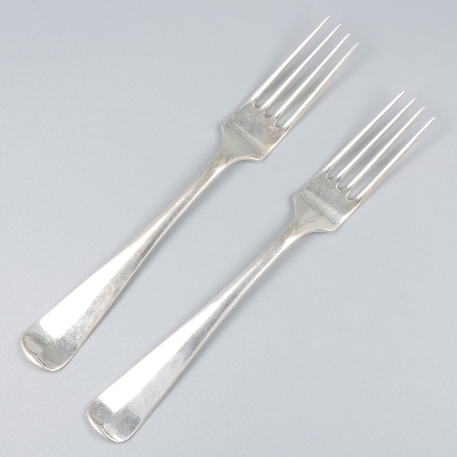 10-piece set of forks "Haags Lofje" silver. - Image 2 of 6