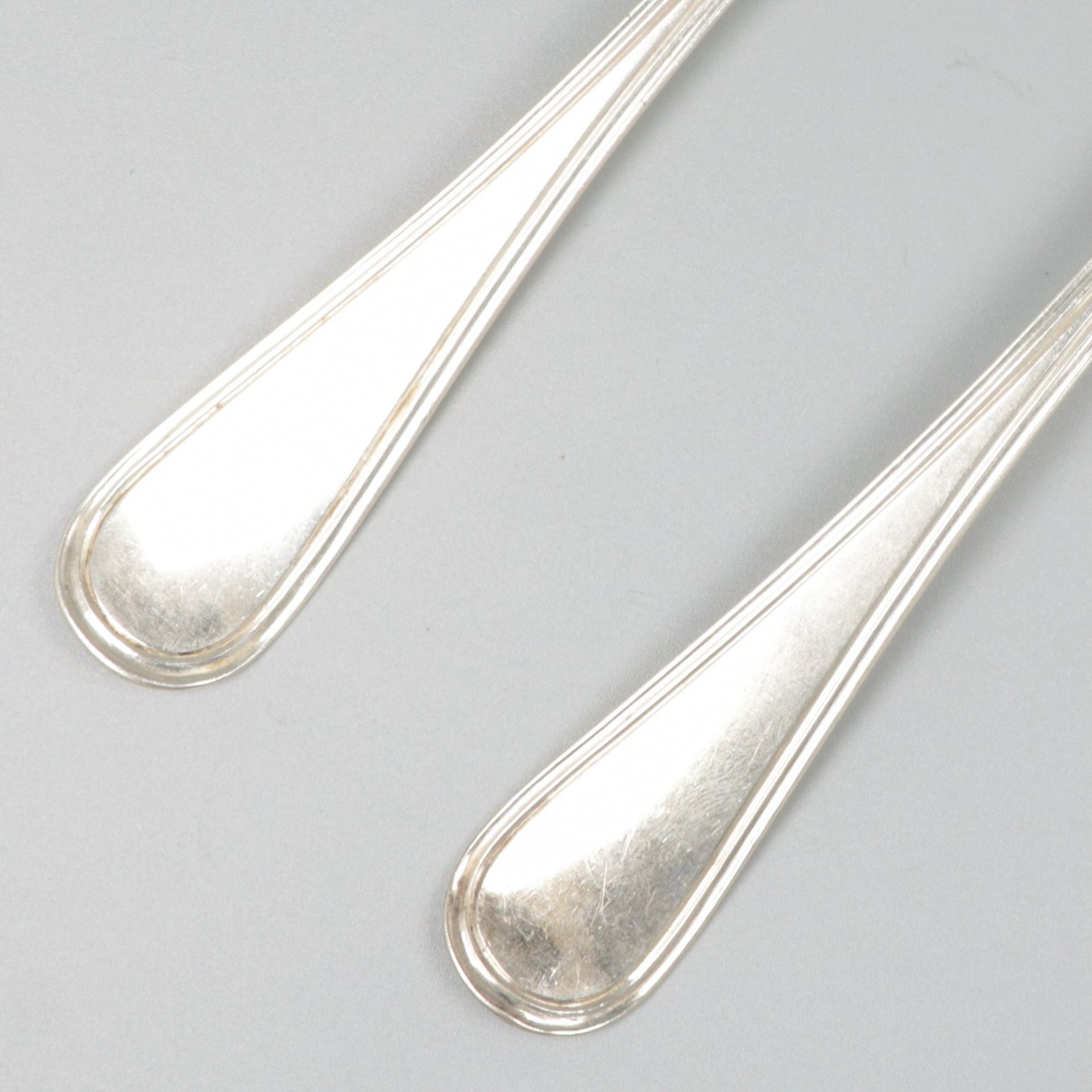 Silver dinner spoon and fork, Pieter Las van Bennekom, Amsterdam 1820. - Image 5 of 6