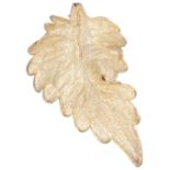 Flora Danica Eggert Copenhagen gold-plated silver botanical brooch.