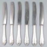 6-piece set dinner knives silver.