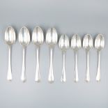 8-piece set of dinner and breakfast spoons silver.