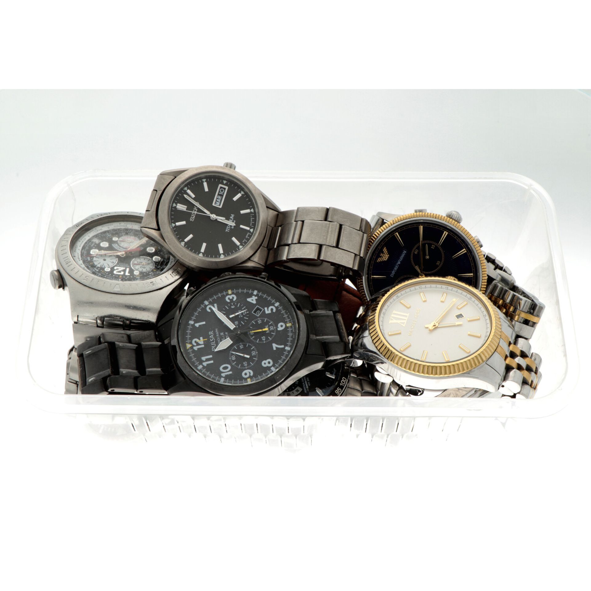 No Reserve - Lot of wristwatches including Seiko, Citizen and Michael Kors.