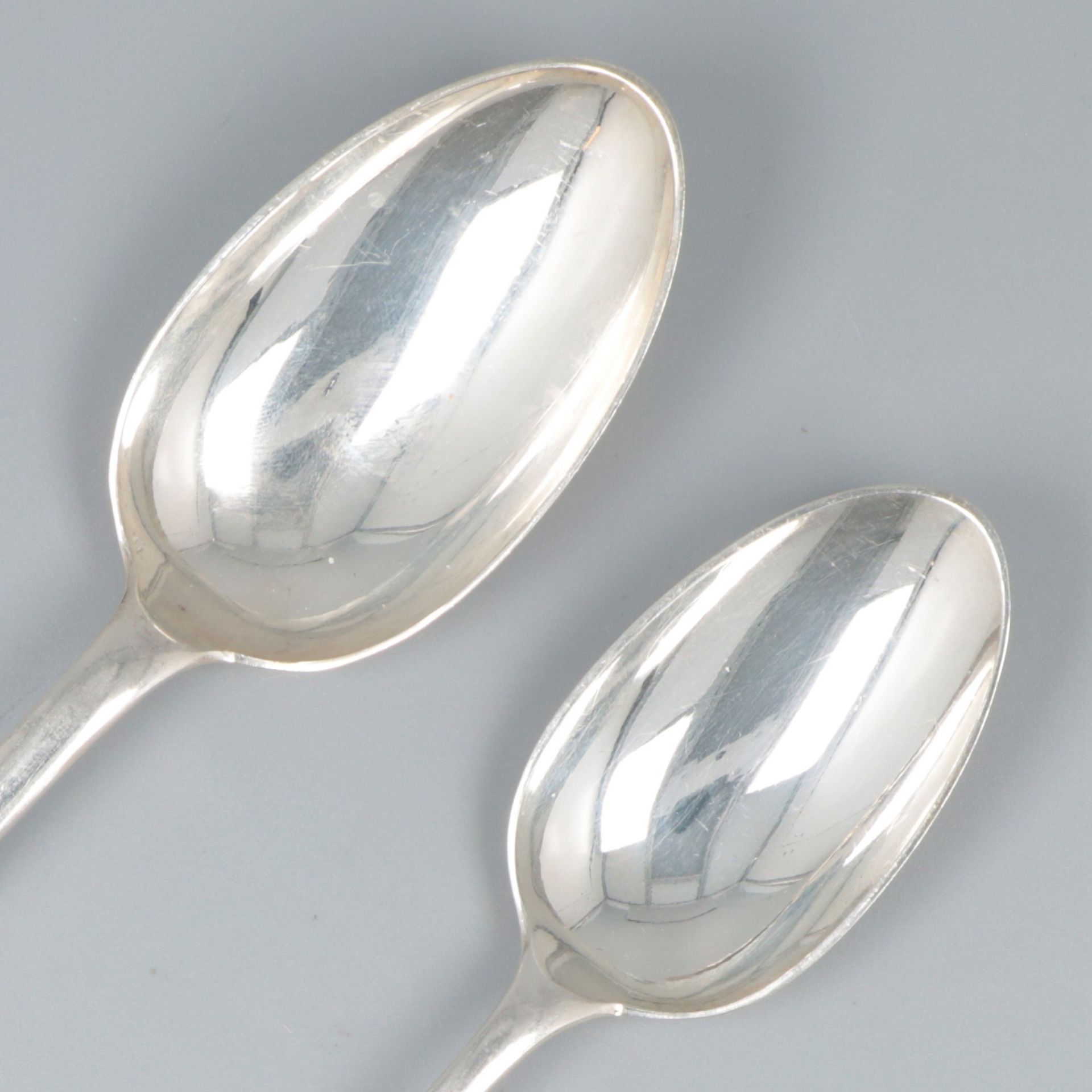 8-piece set of dinner and breakfast spoons silver. - Bild 3 aus 7