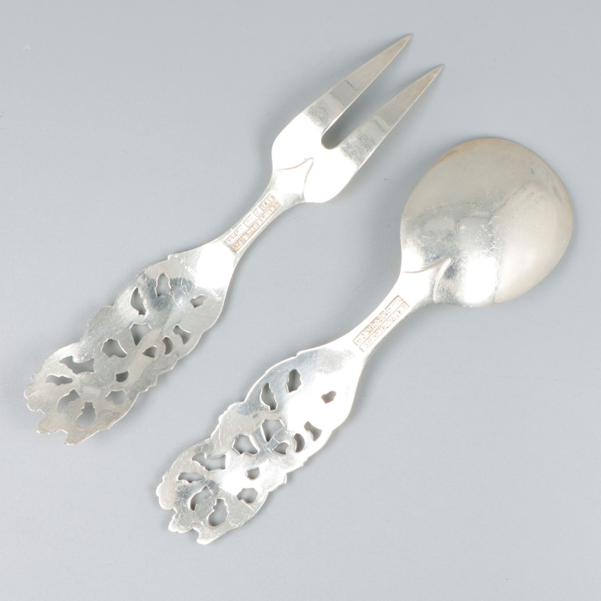 Jam spoon (Elvesæter no. 343) and serving fork (Elvesæter no. 344) (design by Brødrene Lohne, 1954)  - Bild 3 aus 7