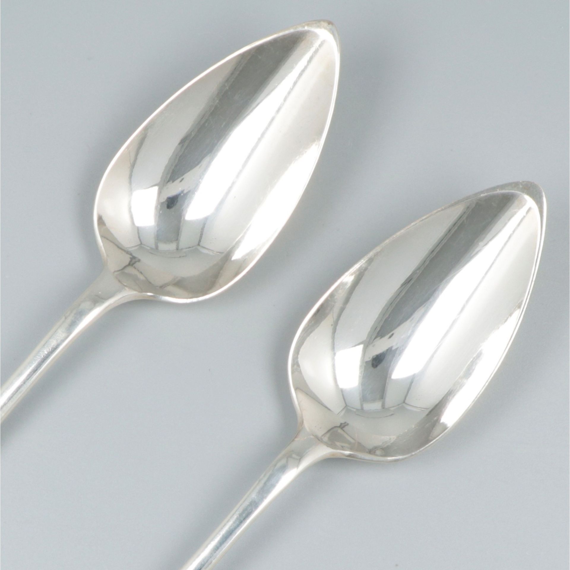 6-piece set dinner spoons "Haags Lofje", silver. - Image 5 of 6