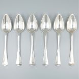6-piece set dinner spoons "Haags Lofje", silver.