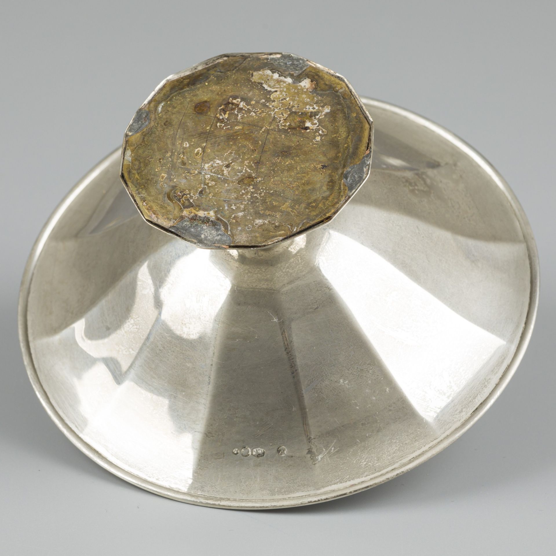 Art Deco style snack bowl silver. - Image 3 of 4