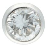 14K White gold lapel pin set with approx. 0.45 ct. diamond.