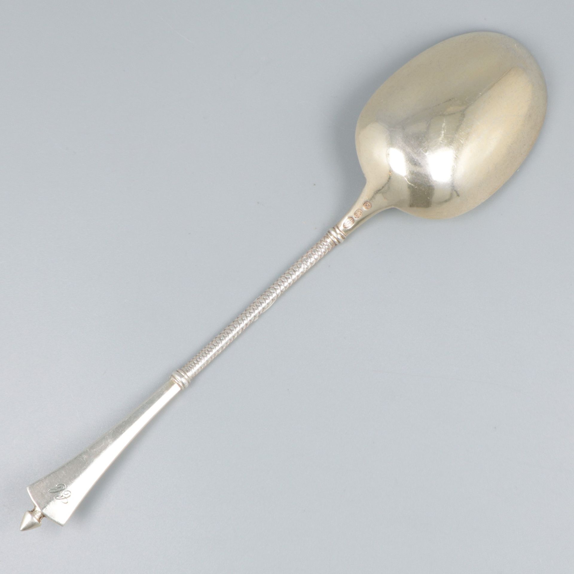 Dinner spoon (Copenhagen, C. Rasmussen 1897) silver. - Image 2 of 7