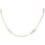 18K Yellow gold necklace with fantasy link.