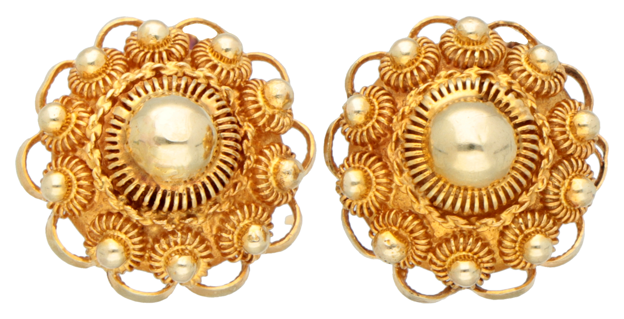 14K Yellow gold cufflinks Zeeland knot.