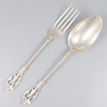 2-piece cutlery set, silver.