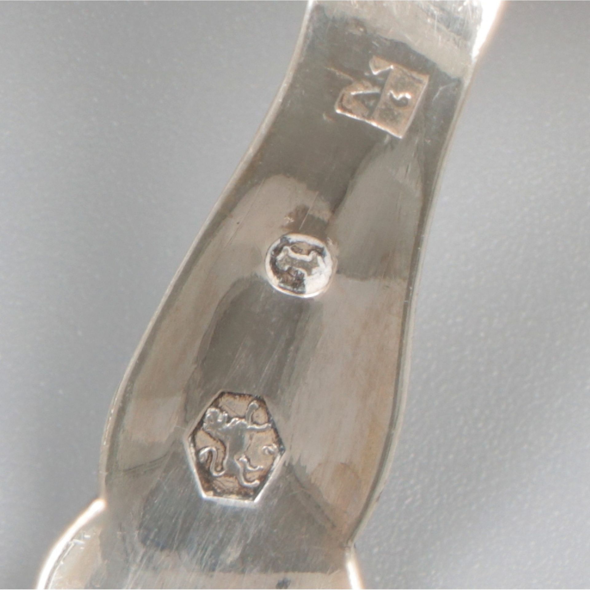 3-piece lot sugar / tea scoops silver. - Image 8 of 9