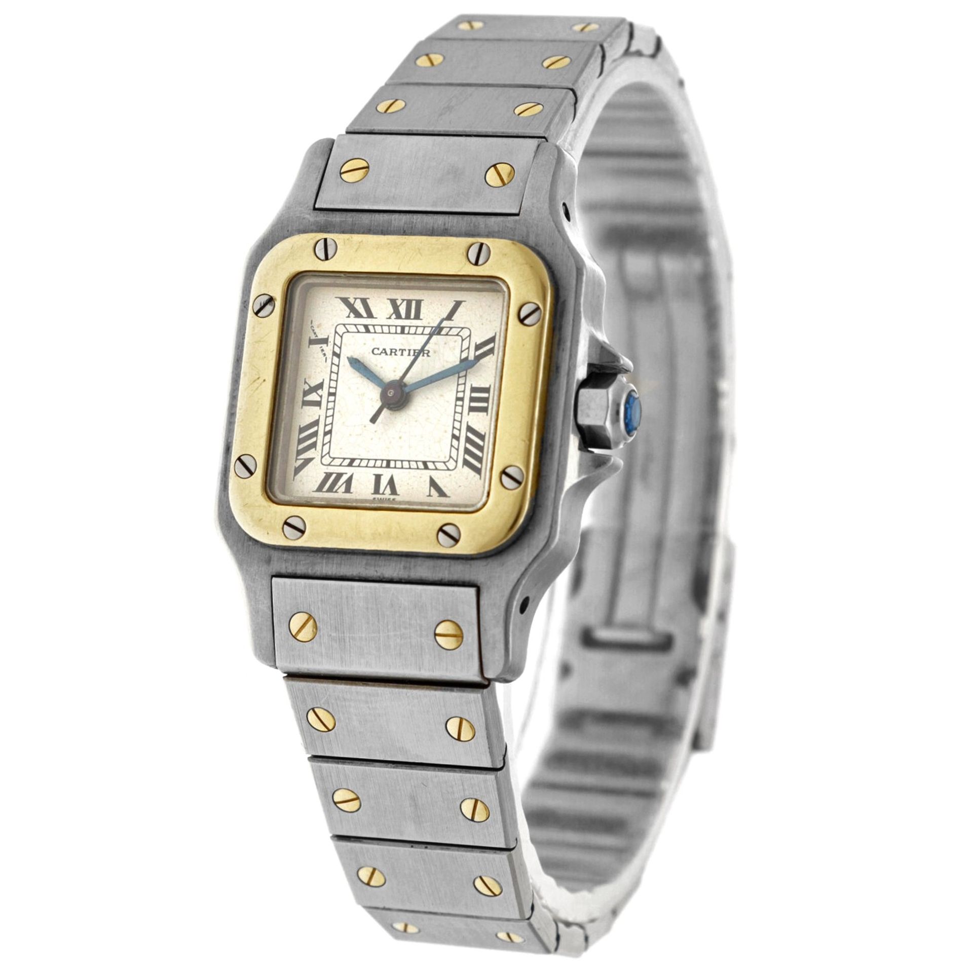 No Reserve - Cartier Santos 1170902 - Ladies watch. - Image 2 of 5