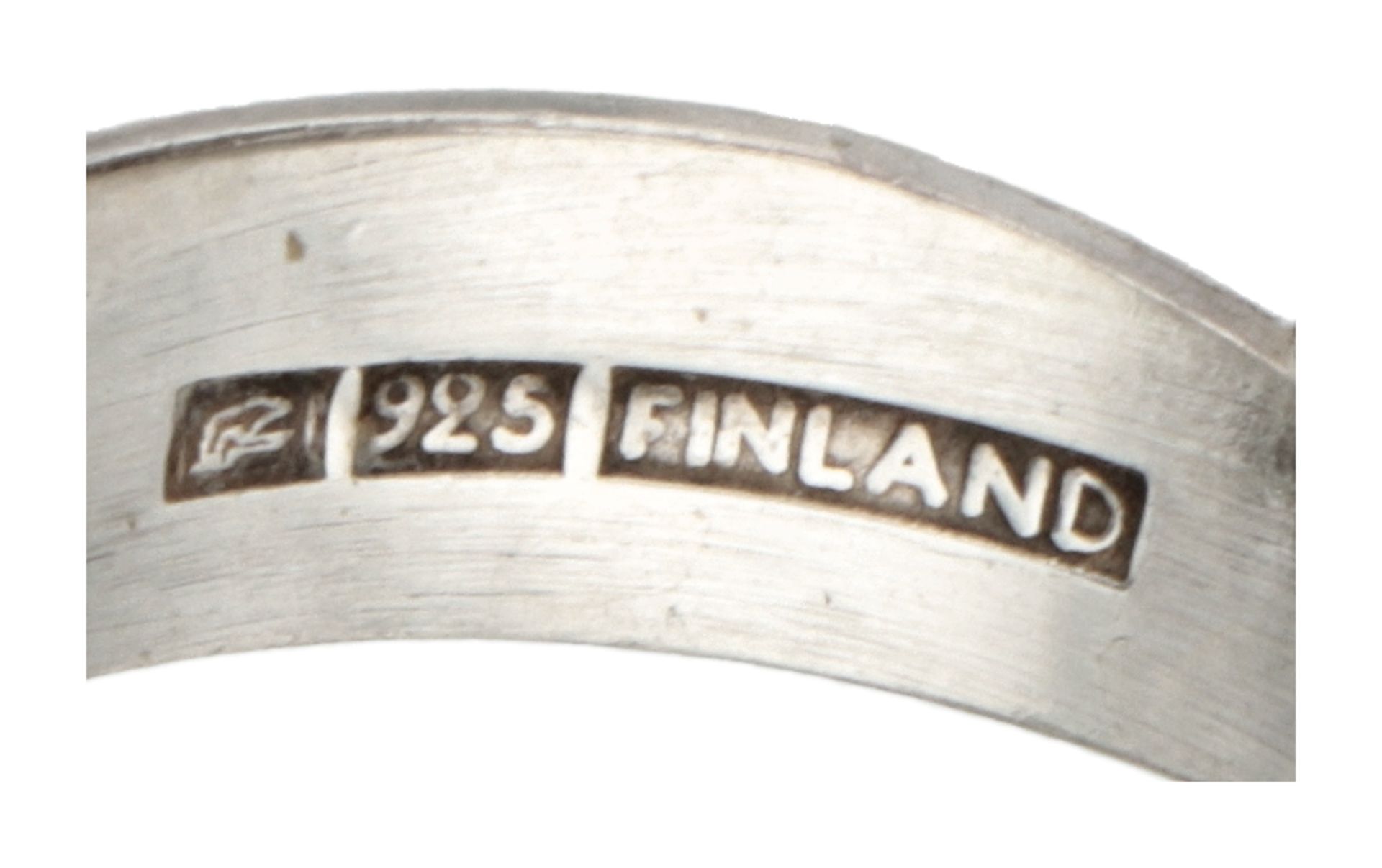 Lot of five silver Scandinavian design rings and brooch. - Image 2 of 6