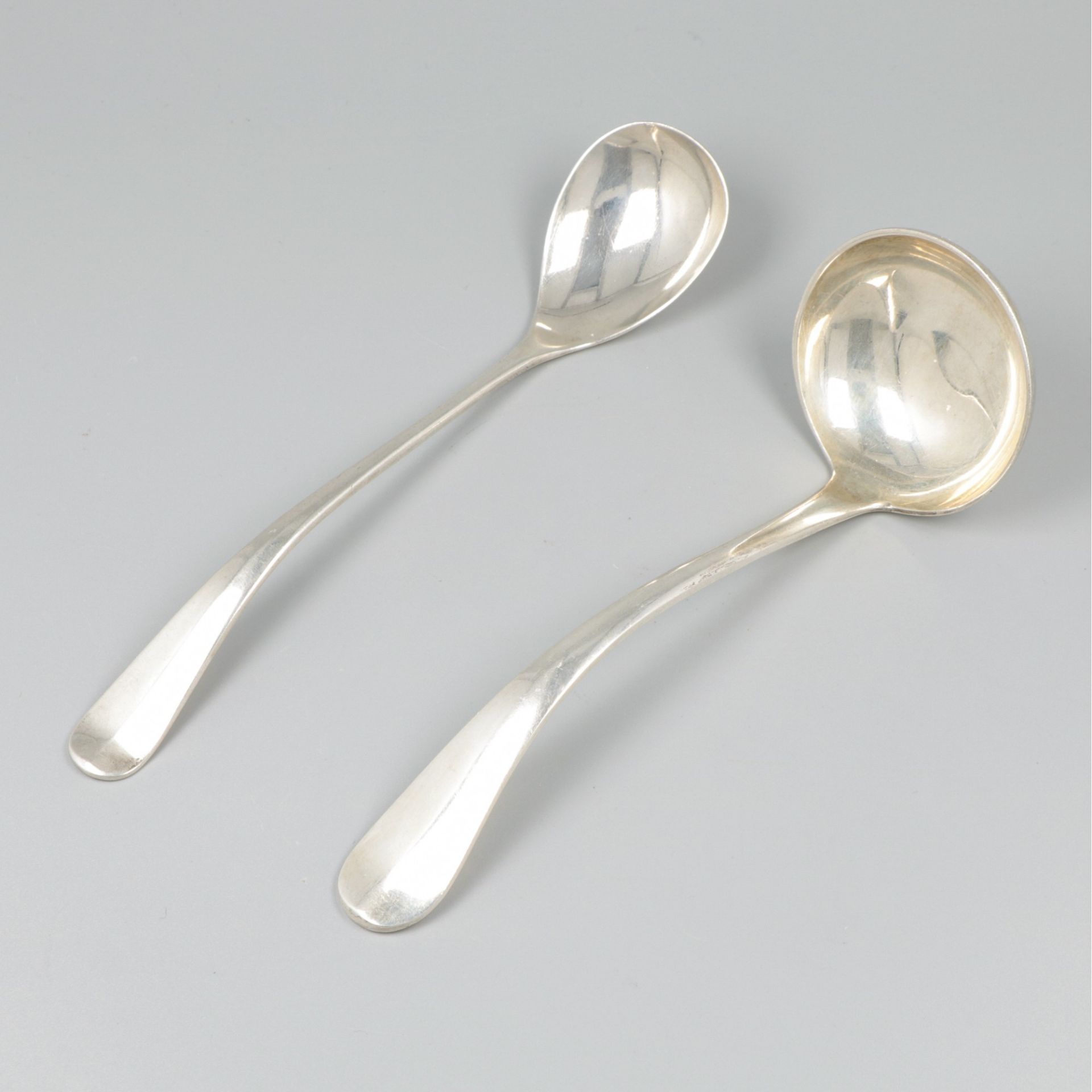 Sauce spoon and jam spoon silver.