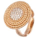 18K Rose gold O! Jewelry Belgian designer ring set with approx. 0.32 ct. diamond.