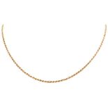 14K Yellow gold rope link necklace.