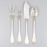 4-piece hors d'oeuvres set silver.