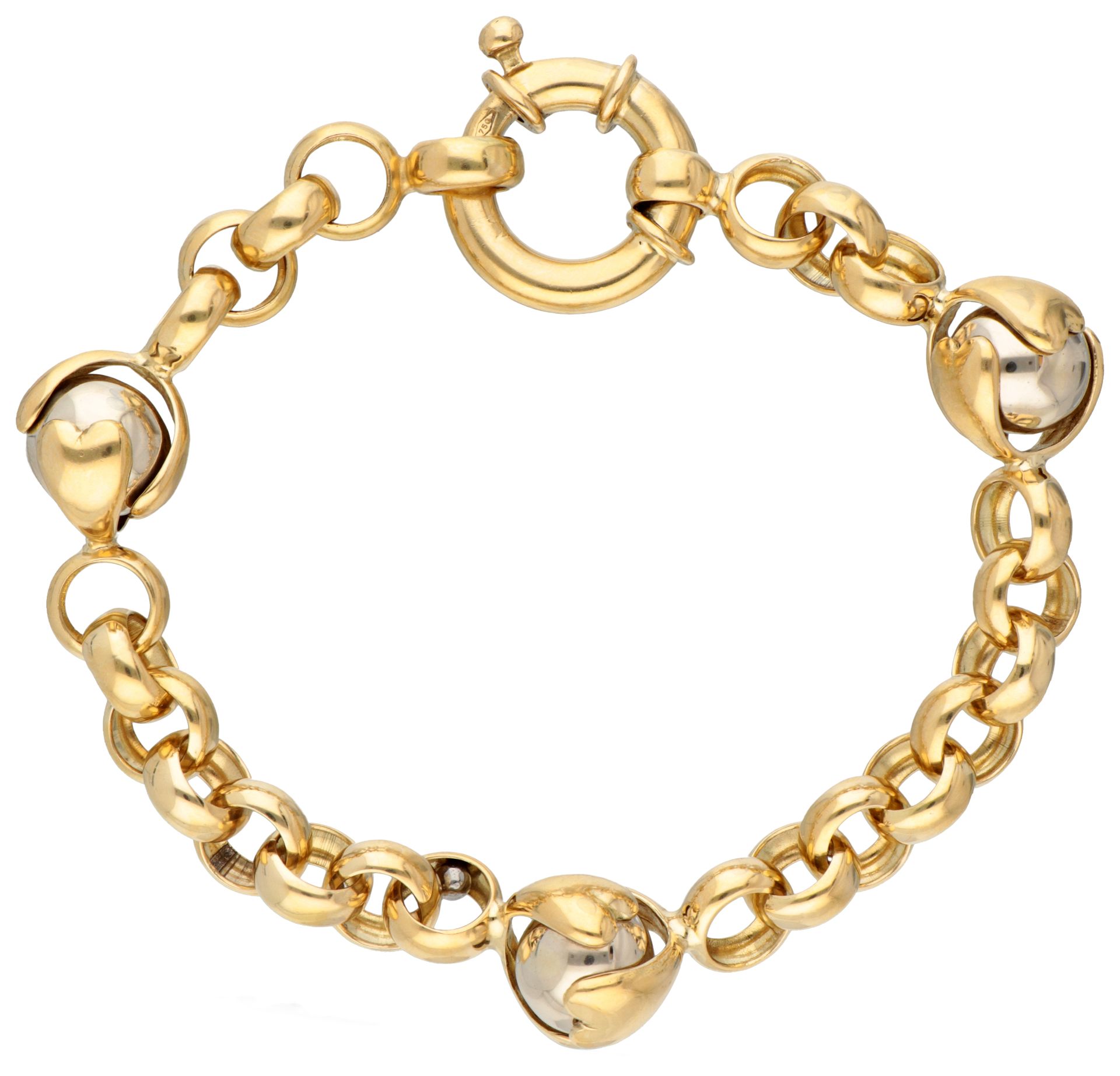Italian 18K yellow gold anchor link bracelet.