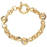 Italian 18K yellow gold anchor link bracelet.