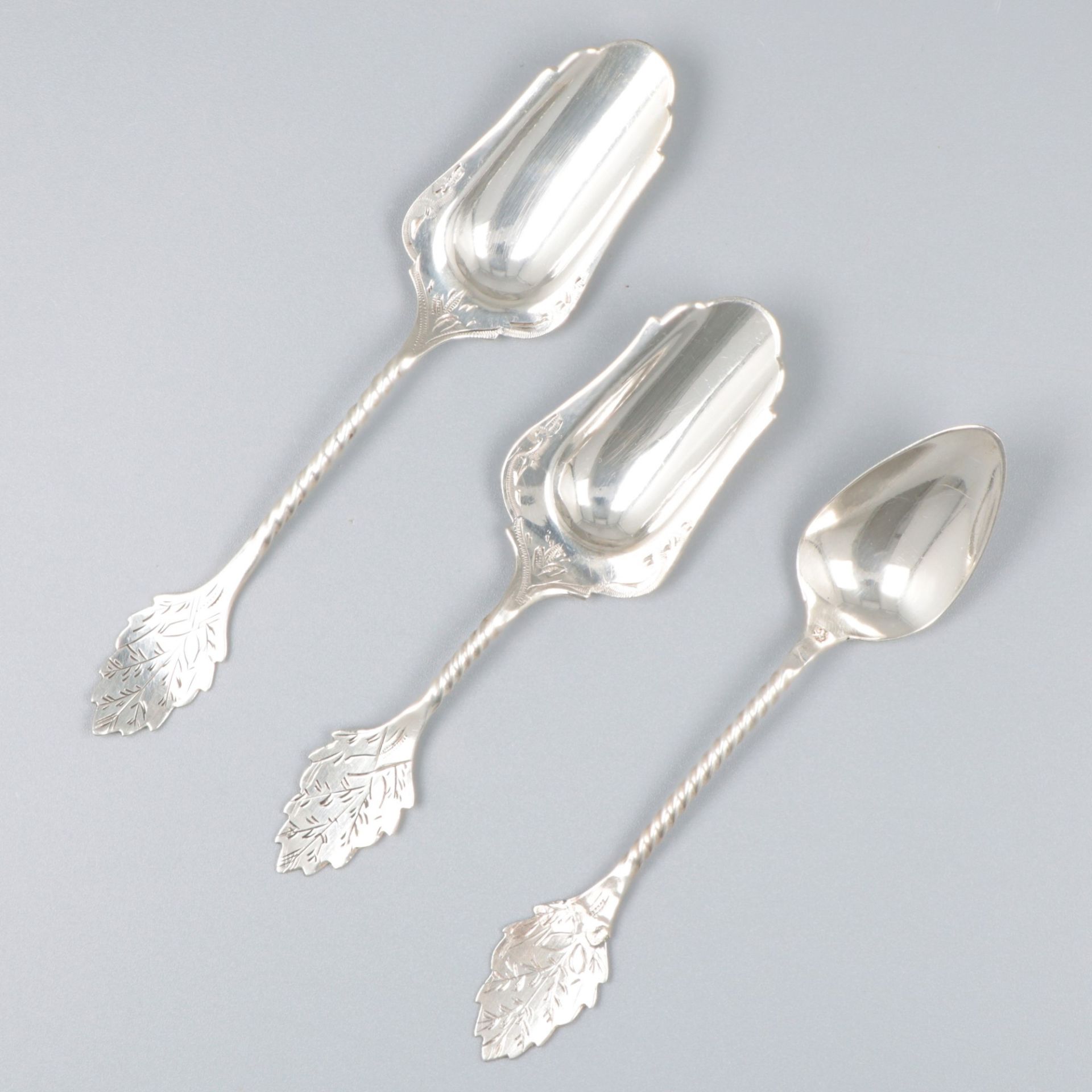 6-piece set of teaspoons with sugar scoop & tea scoop, silver. - Bild 2 aus 6