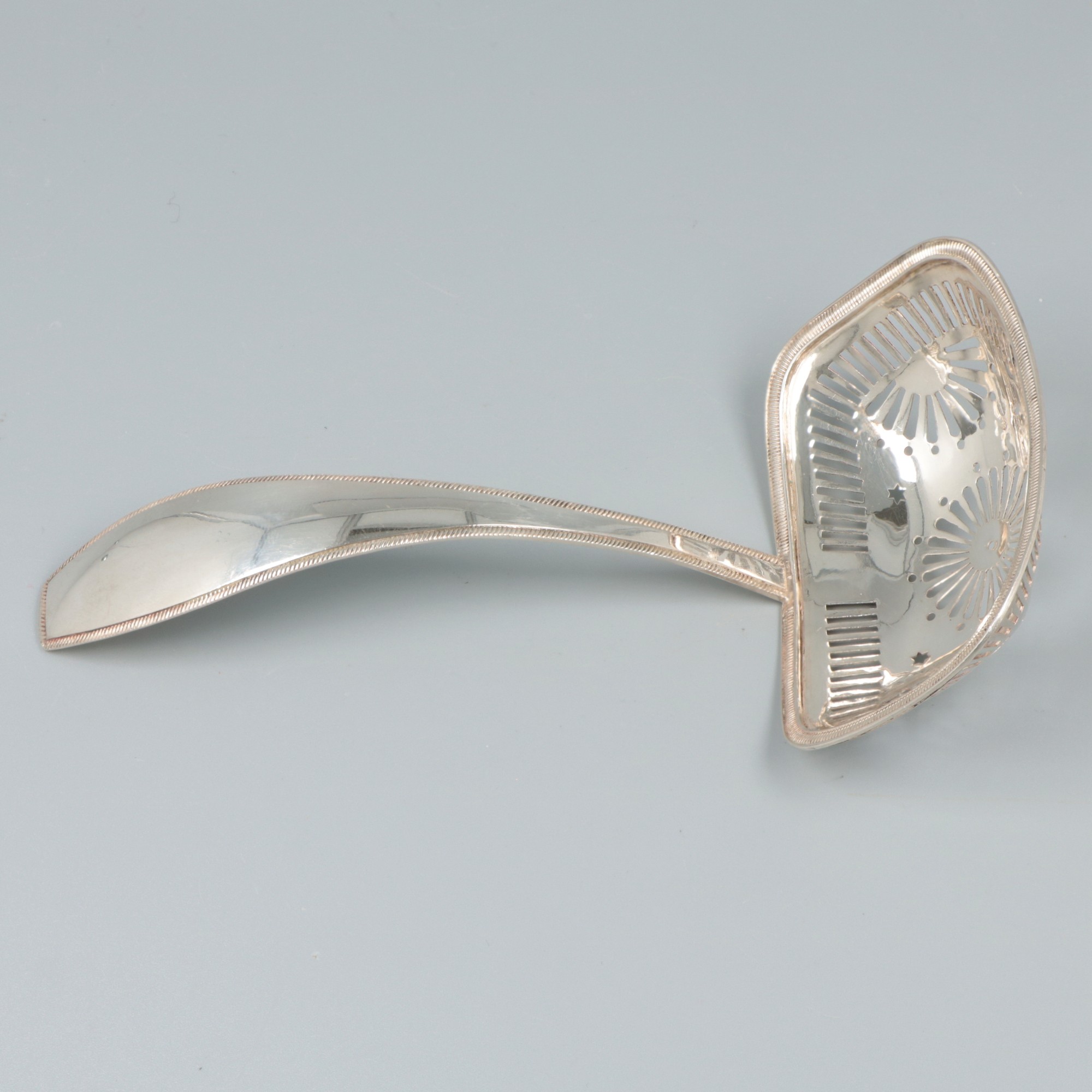 Sifter spoon (Amsterdam, Jacob van Wijk, 1832) silver. - Image 4 of 6