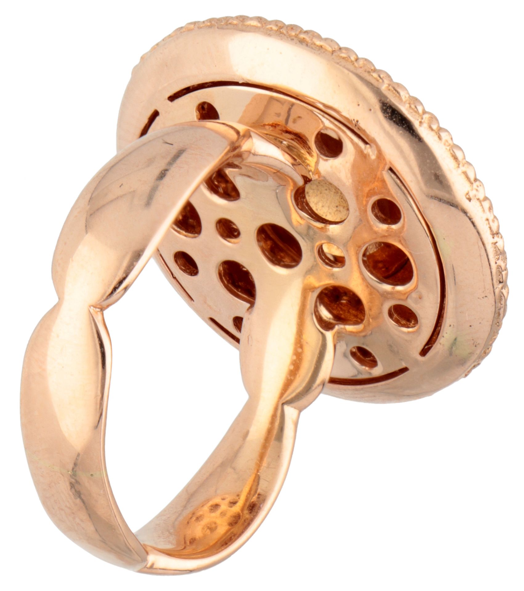 18K Rose gold O! Jewelry Belgian designer ring set with approx. 0.32 ct. diamond. - Image 2 of 3