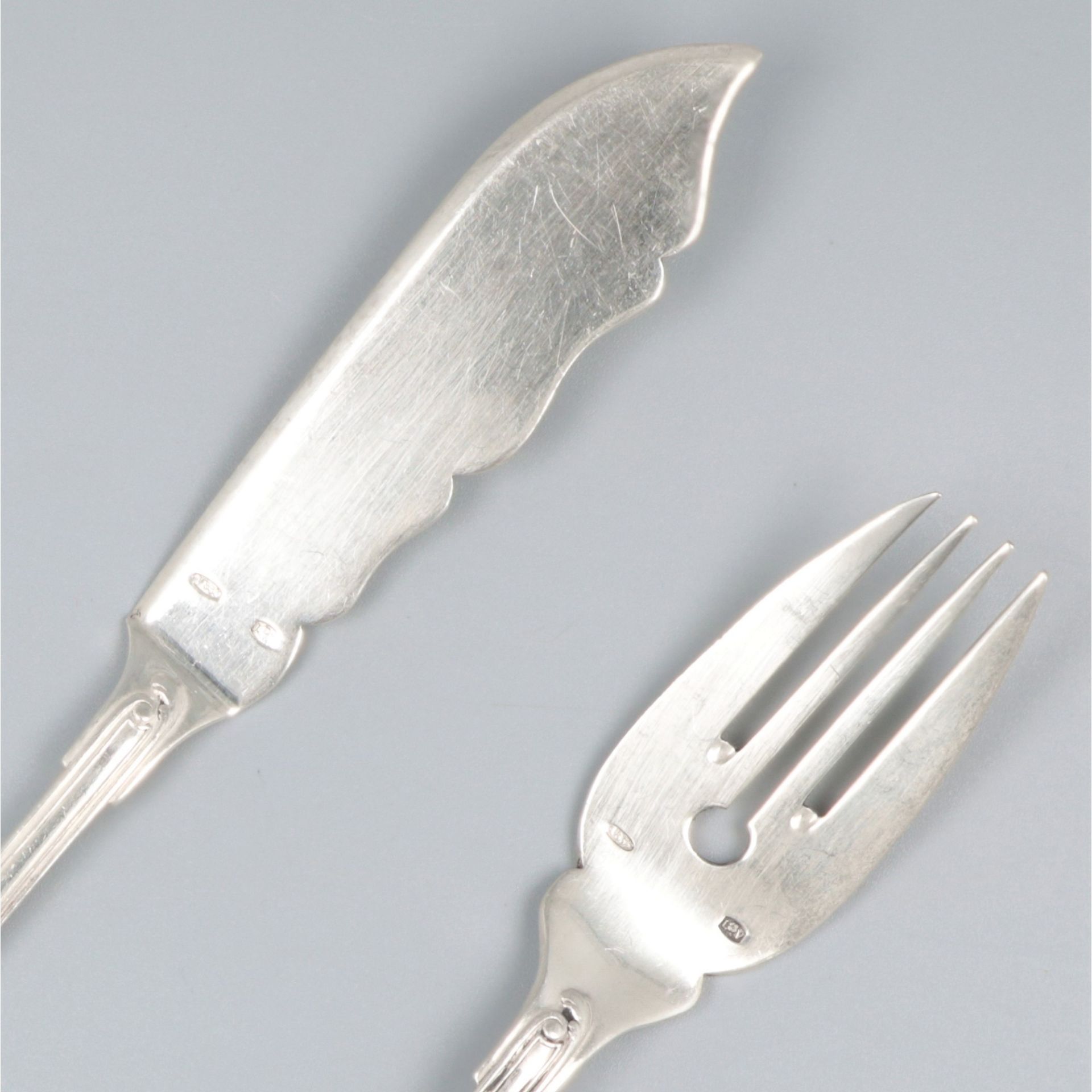 12-piece set fish cutlery silver. - Bild 3 aus 6