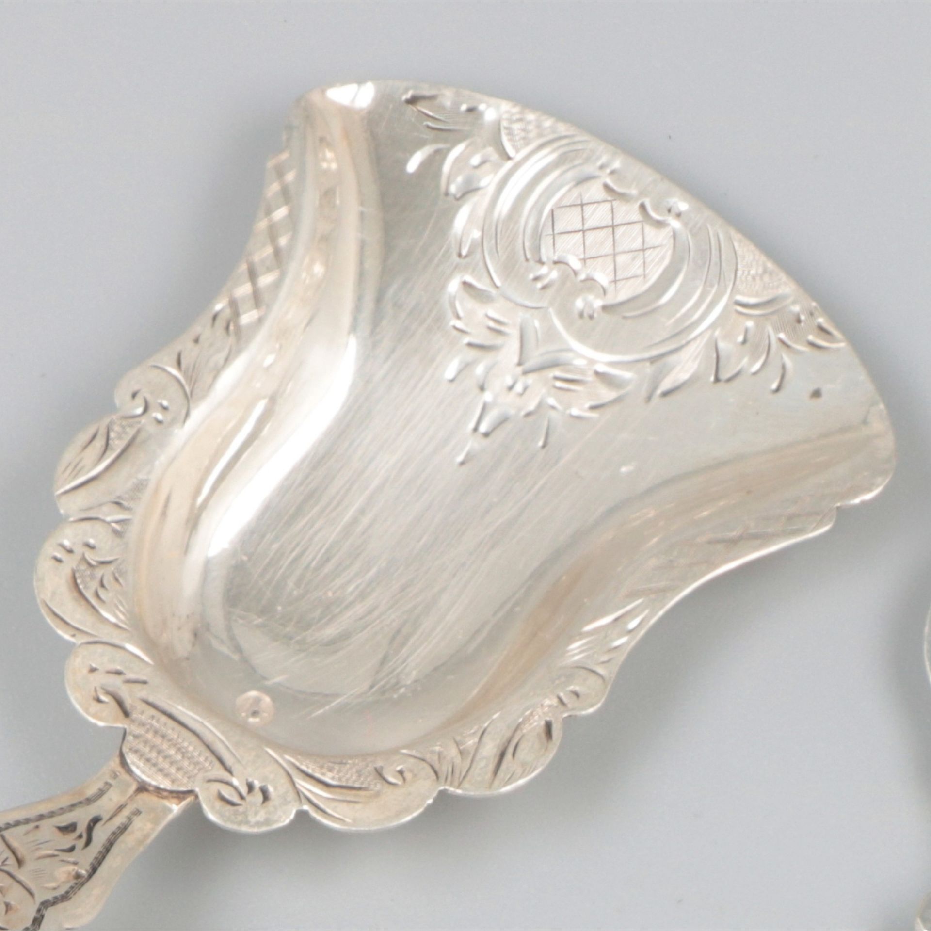 3-piece lot sugar / tea scoops silver. - Image 2 of 9