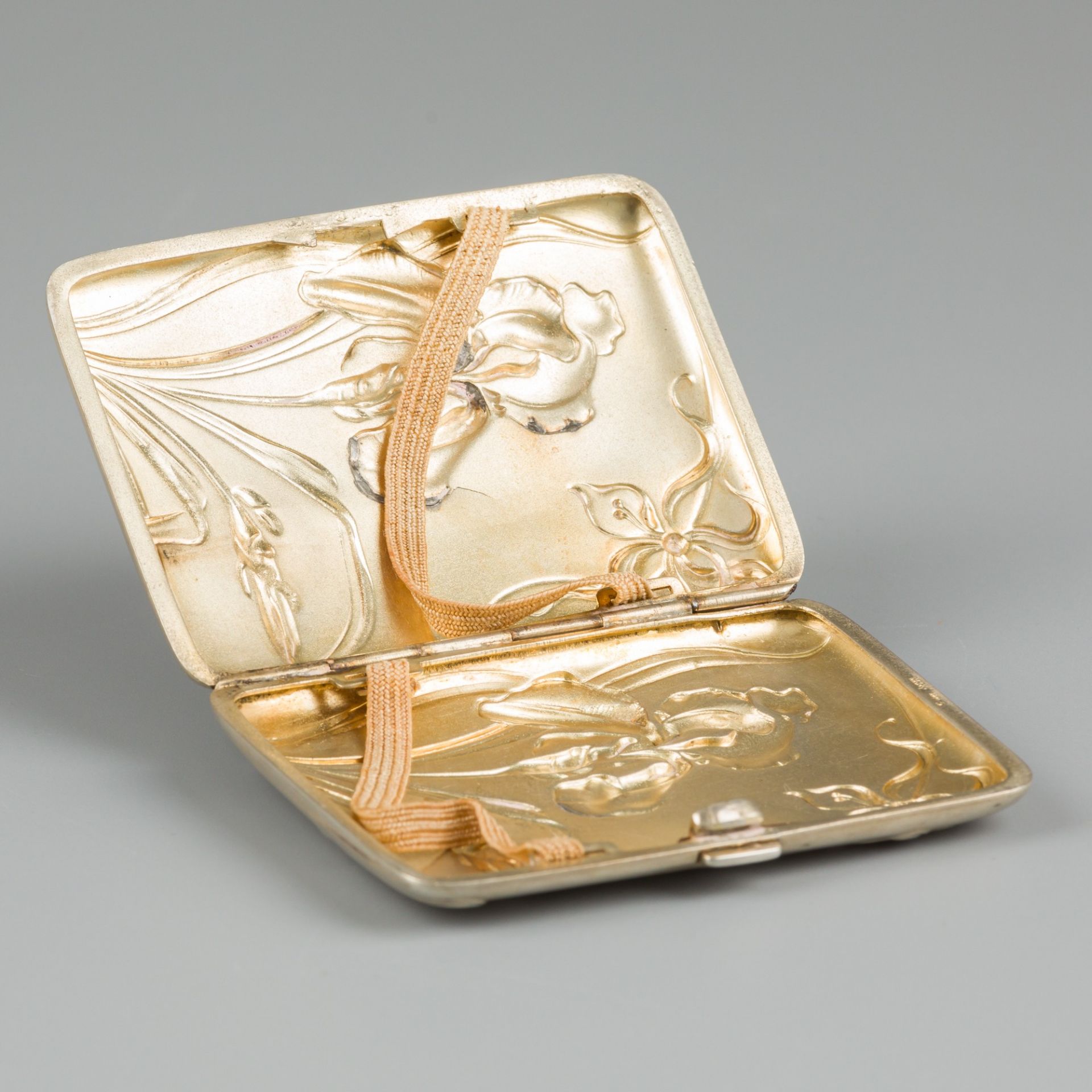 Art Nouveau cigarette case silver. - Image 5 of 6