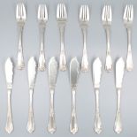 12-piece set fish cutlery silver.