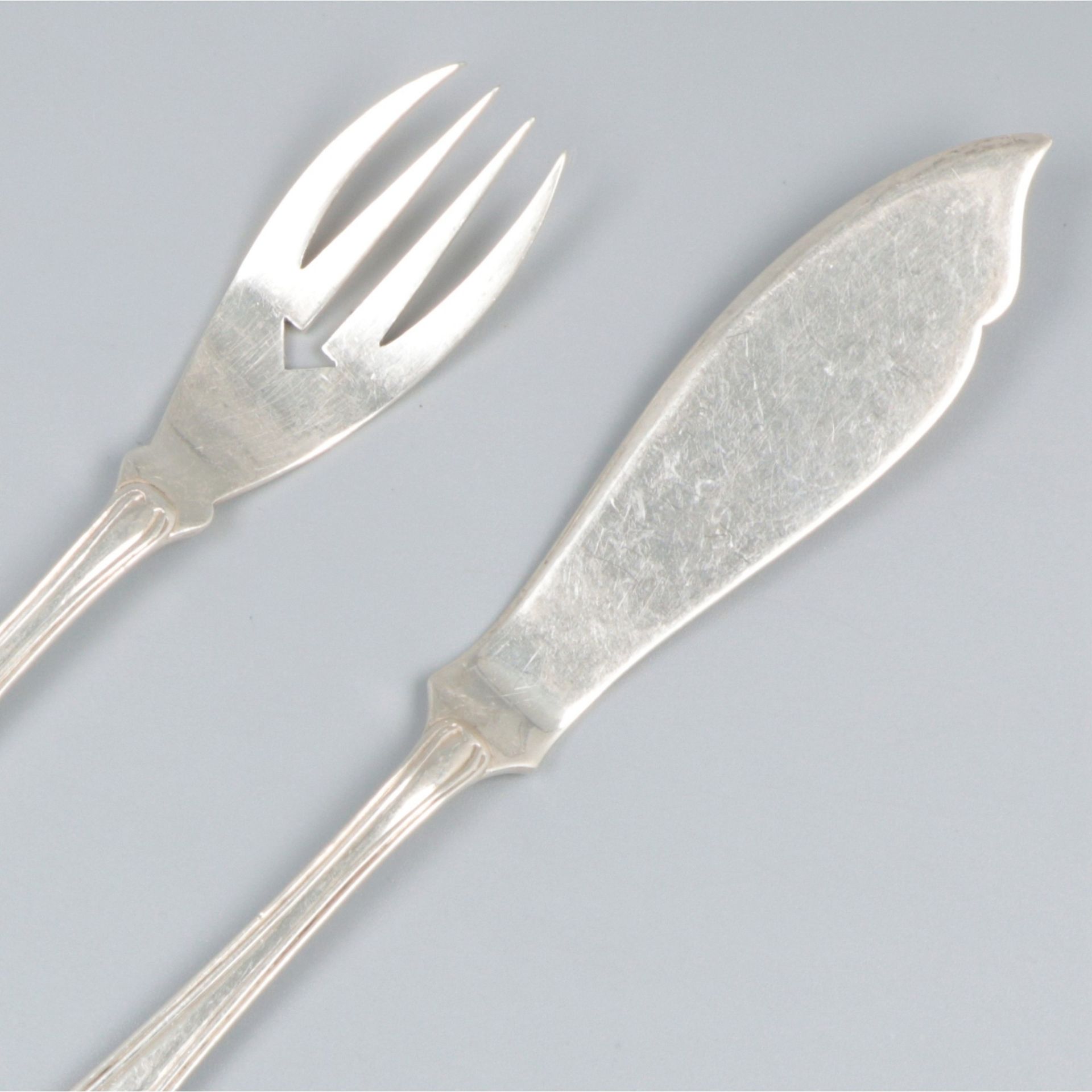 12-piece fish cutlery set silver. - Image 3 of 9