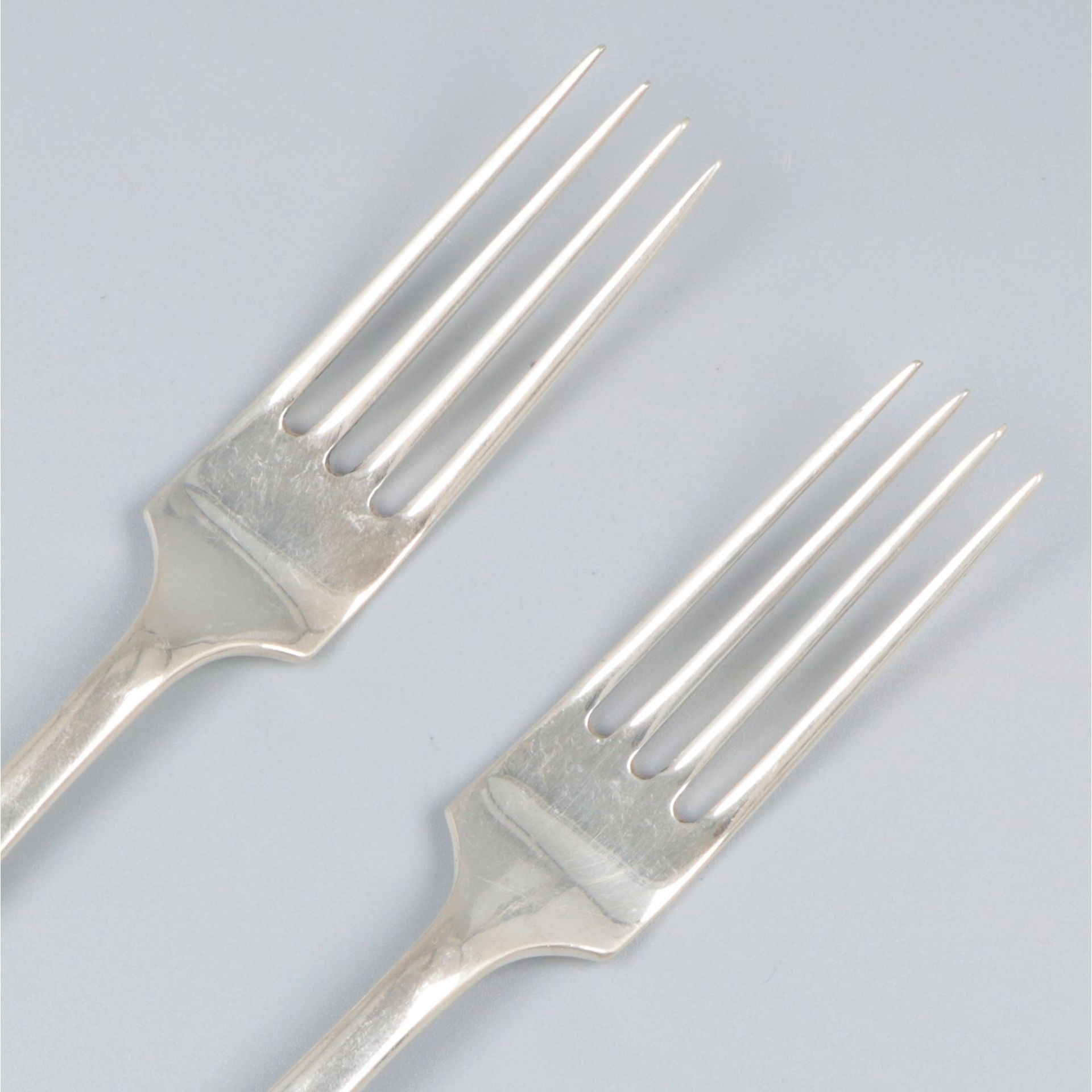 10-piece set of forks "Haags Lofje" silver. - Image 4 of 6