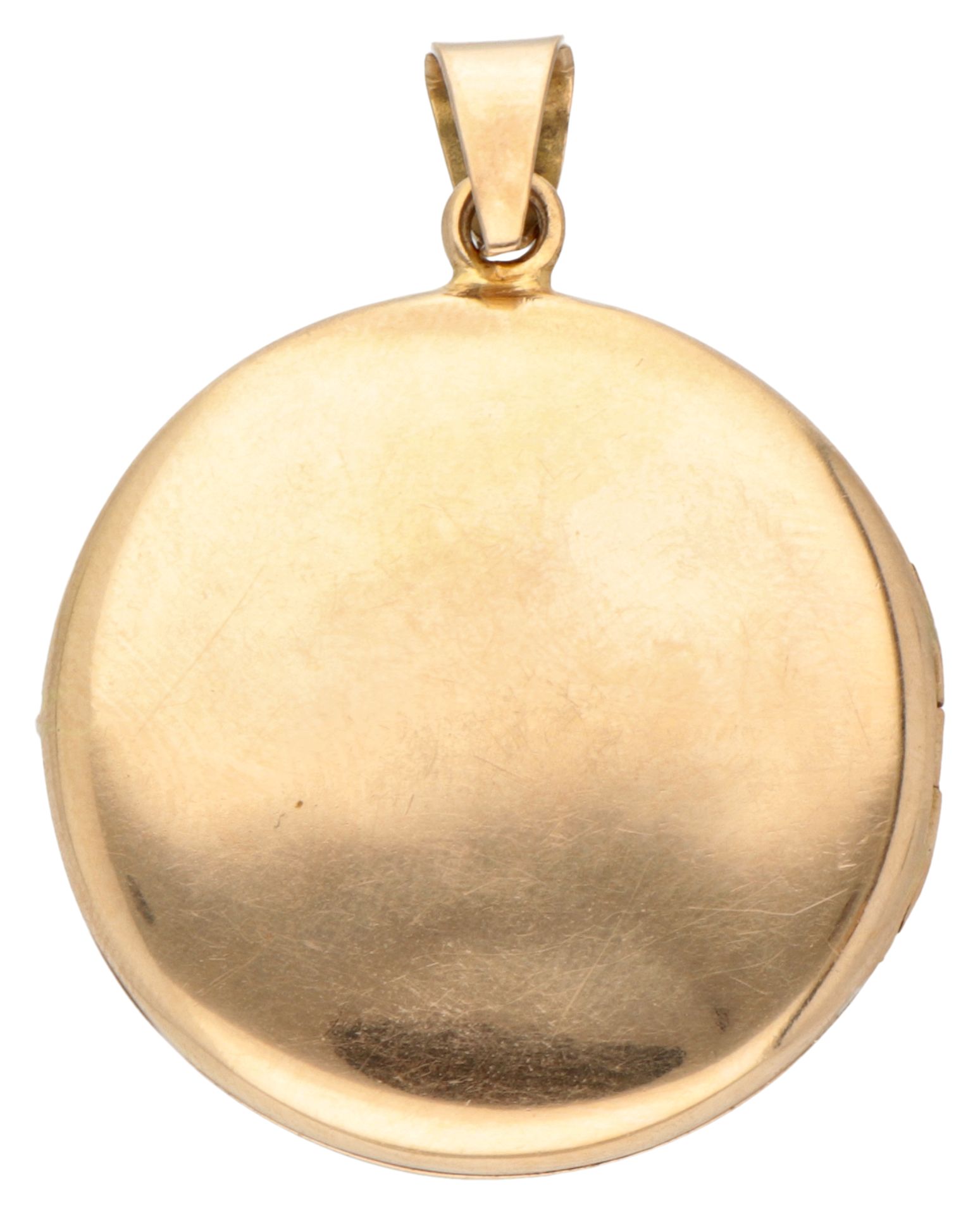 14K Yellow gold medallion with family coat of arms. - Image 3 of 3