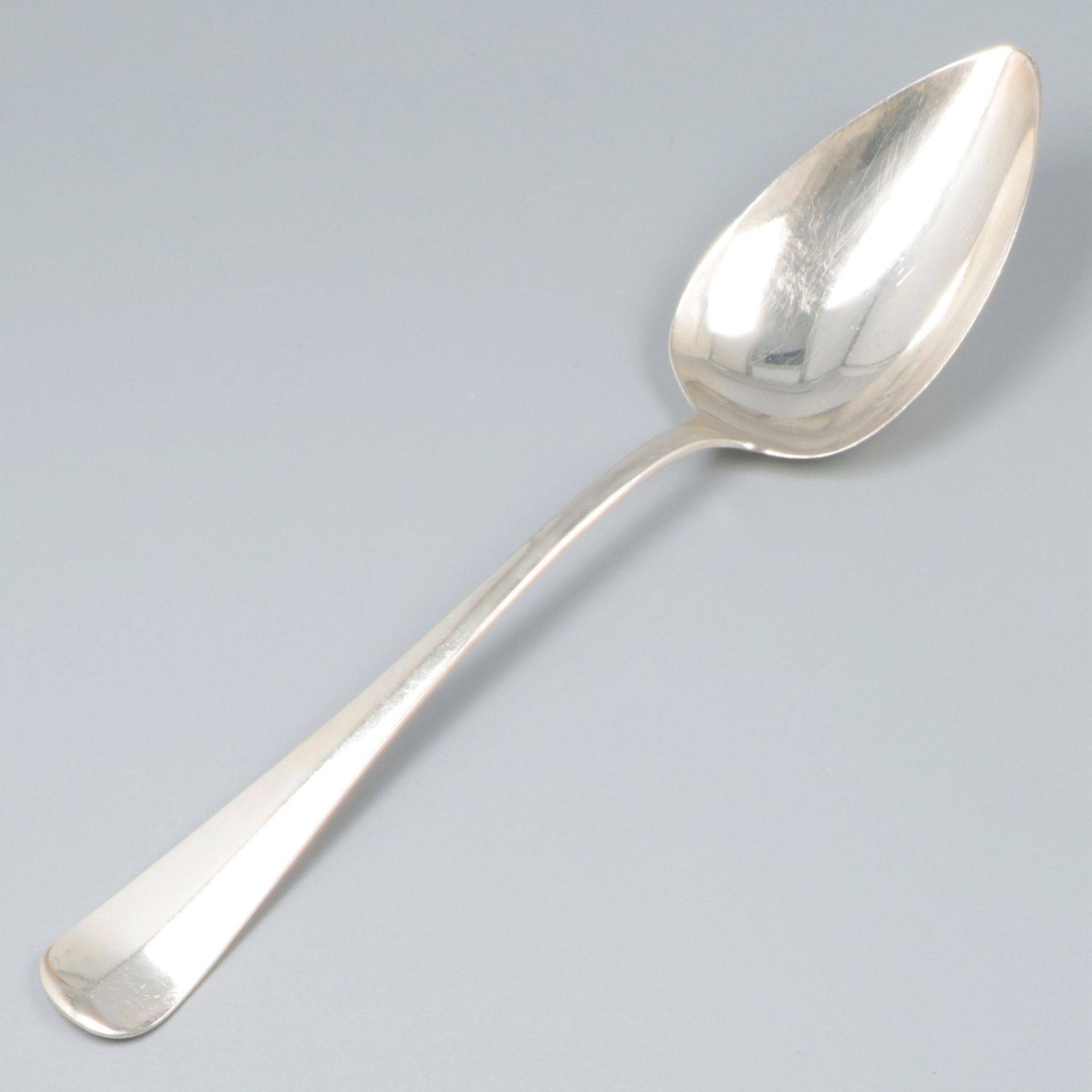 Sauce spoon, vegetable serving spoon & potato serving spoon "Haags Lofje", silver. - Image 2 of 6
