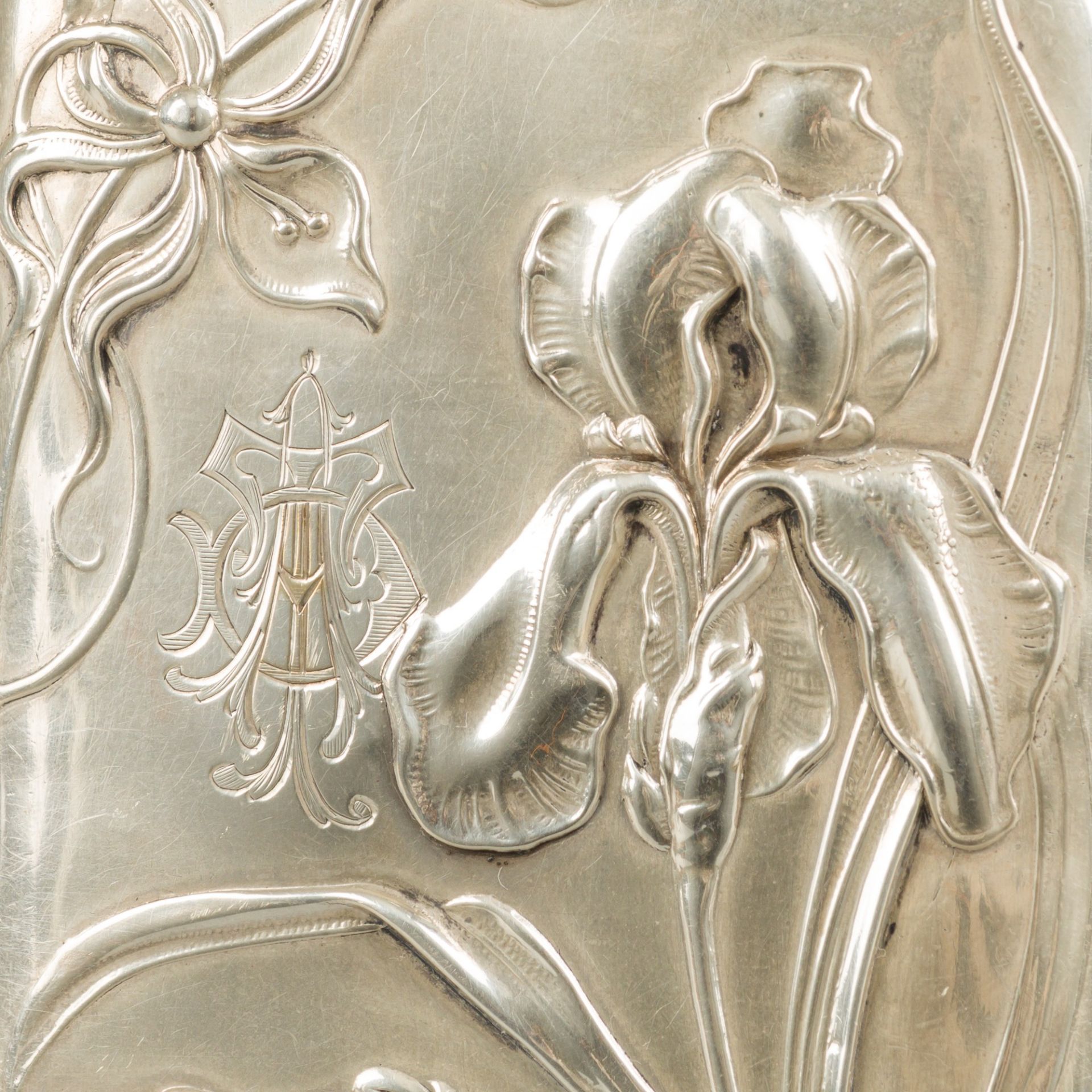 Art Nouveau cigarette case silver. - Bild 3 aus 6