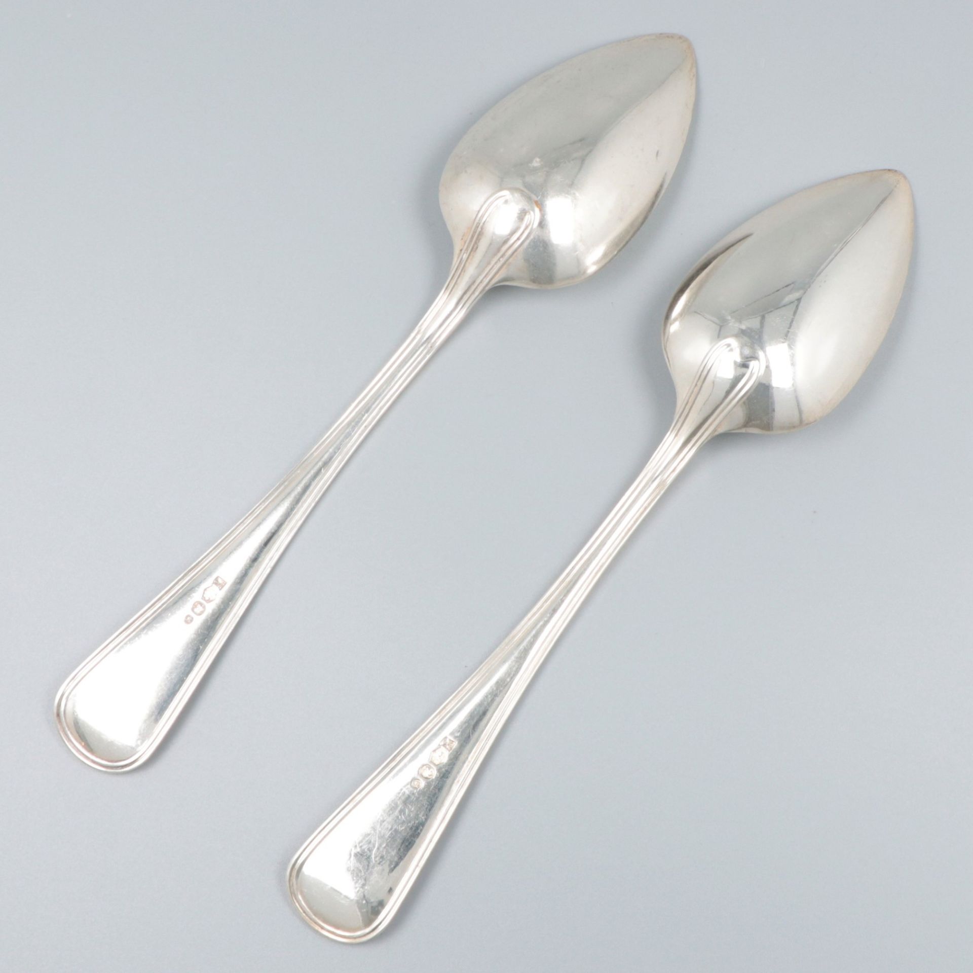 6-piece set of silver dinner spoons. - Bild 3 aus 6