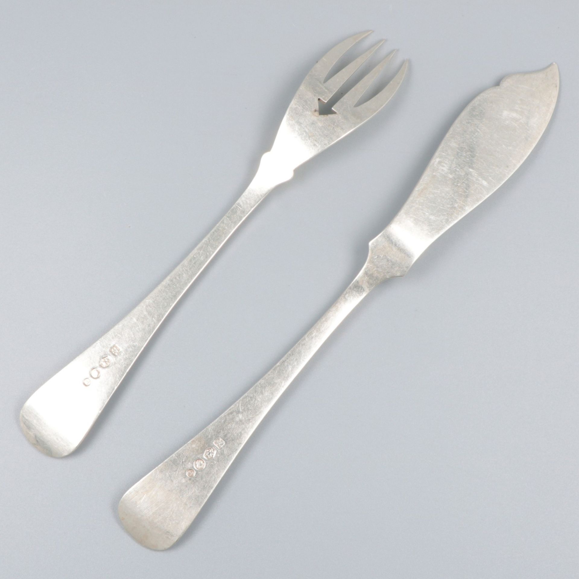 12-piece fish cutlery set silver. - Image 5 of 9