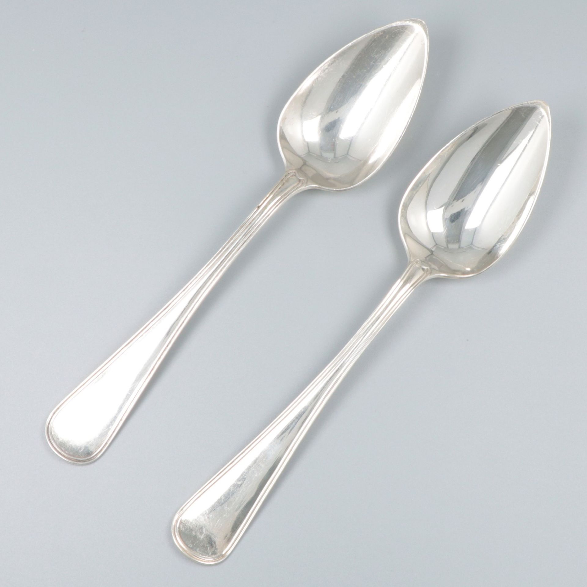 6-piece set of silver dinner spoons. - Bild 2 aus 6