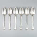 6-piece set of silver spoons.