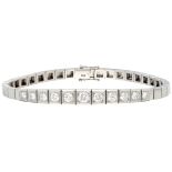 18K White gold demi-tennis bracelet set with approx. 1.48 ct. diamond.